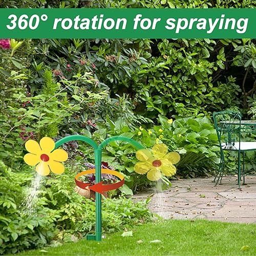 Crazy Daisy Sprinkler Shaped Garden Sprinkler 720 Rotating Garden Water Feature Sprinkler Dancing Moving Daisy Water Sprinkler For Garden Lawn view 4