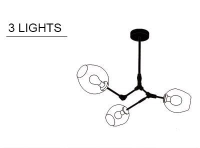 Nordic Industrial Style LED Ceiling Lights Glass Ceiling Lamp Restaurant Hanging Lamp Living Room Lamp Bedroom Cafe