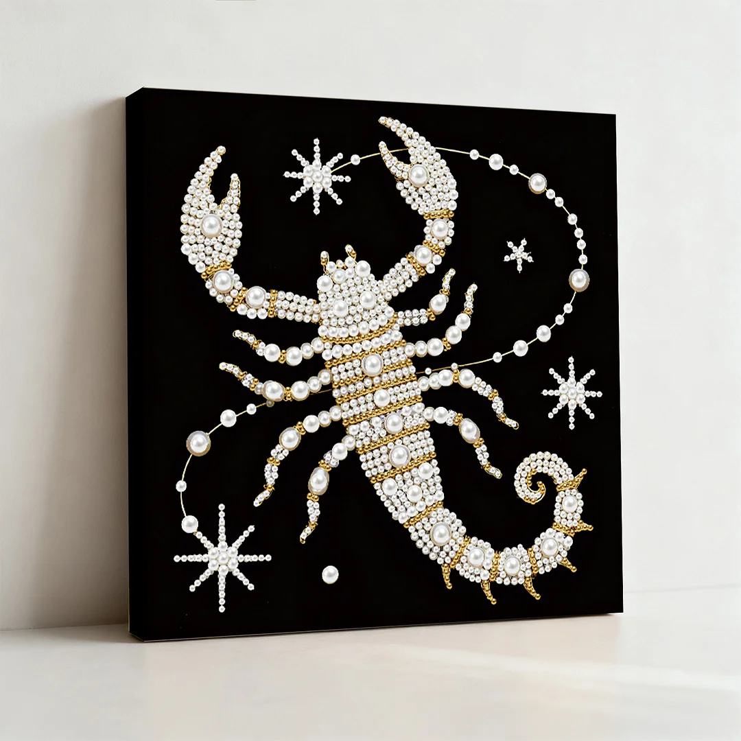 Scorpion DIY Pearl Art Diamond Painting Kit for Adult Home Decor 25x25cm With Frame