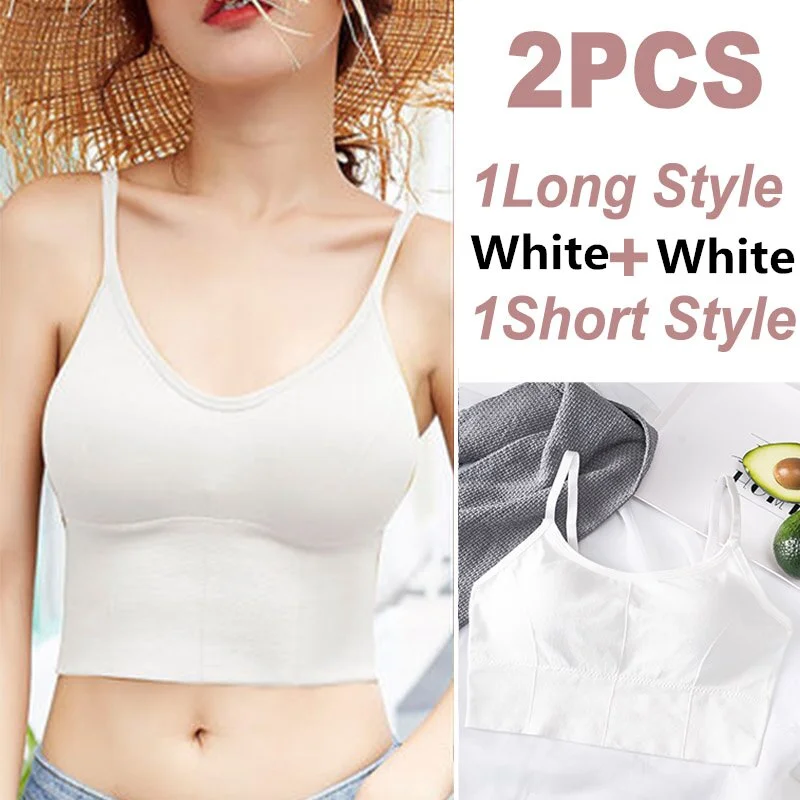 Long Style Women Tank Crop Top Sexy Underwear Female Crop Tops Lingerie Intimates With Padded Camisole Femme Push Up Bralette