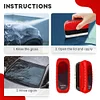 Automotive Oil Film Cleaning Brush, 2024 New Car Glass Oil Film Cleaner, Glass Cleaning Board, Car Oil Film Cleaning Brush, Car Windshield Oil Film Cleaner, Glass Oil Film Remover (3, red)