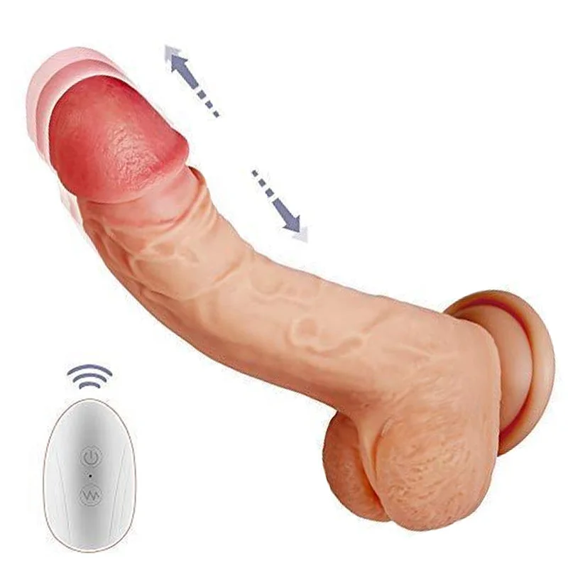 ACMEJOY 8.5-Inch 8 Mode Vibrating Thrusting Rotating Heating Remote Control Realistic Dildo