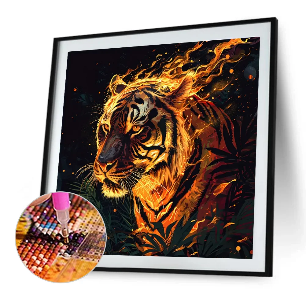 Diamond Painting - Full Round Drill - Tiger(Canvas|40*40cm)