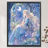 Anime Girl Under Moon-11CT Stamped Cross Stitch 45*60cm/17.72*23.62in(Big Size)