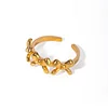 Stylish Bowknot Golden Open Ring