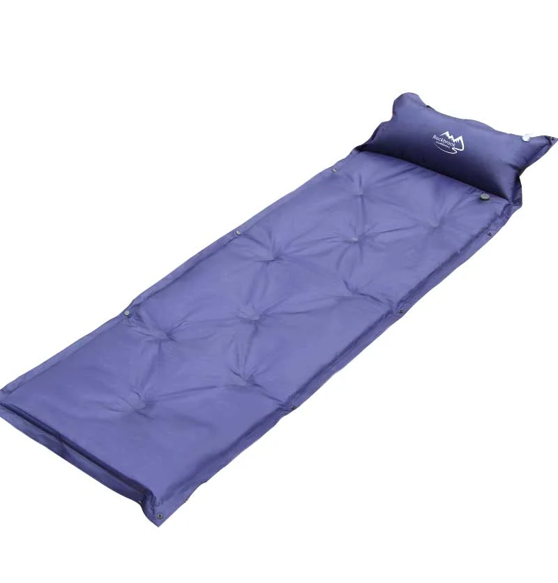 SP1004-9-Point Automatic Inflatable Sleeping Pad with Pillow, 190T Polyester Sponge Waterproof Ultra Light Weight Foam Sleep Mat Self Inflatable Outdoor Camping Sleeping Pad Air Mattress