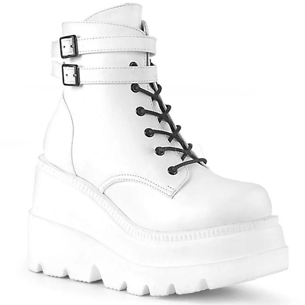 2021 Big sizes 43 Platform High Heels Gothic Style Vampire Freaks Shoes Cosplay Fashion Spring Autumn Wedges Ankle Boots Women 1108