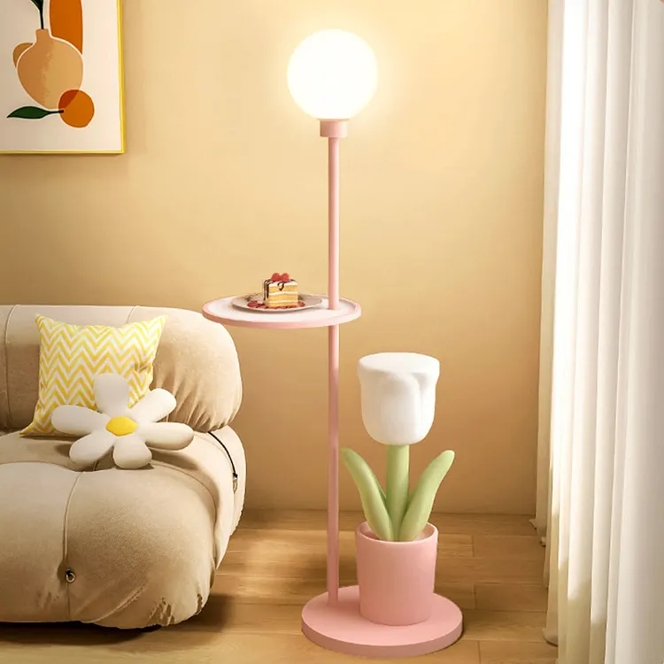 Lily Modern Floor Lamp Metal Glass Bedroom