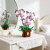 Artificial Flower Building Blocks for Adults Women for Home Office Decor(Orchid)