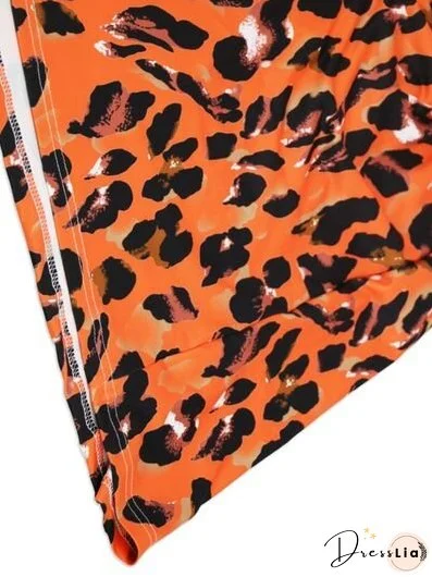 Tied Printed Surplice Tiered Tank Dress