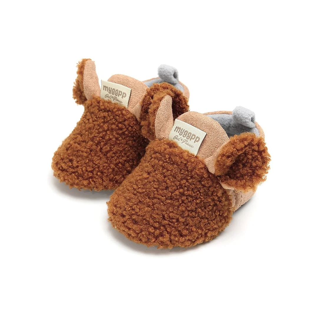 2018 Brand New Toddler Newborn Baby Crawling Shoes Boy Girl Lamb Slippers Prewalker Trainers Fur Winter Animal Ears First Walker