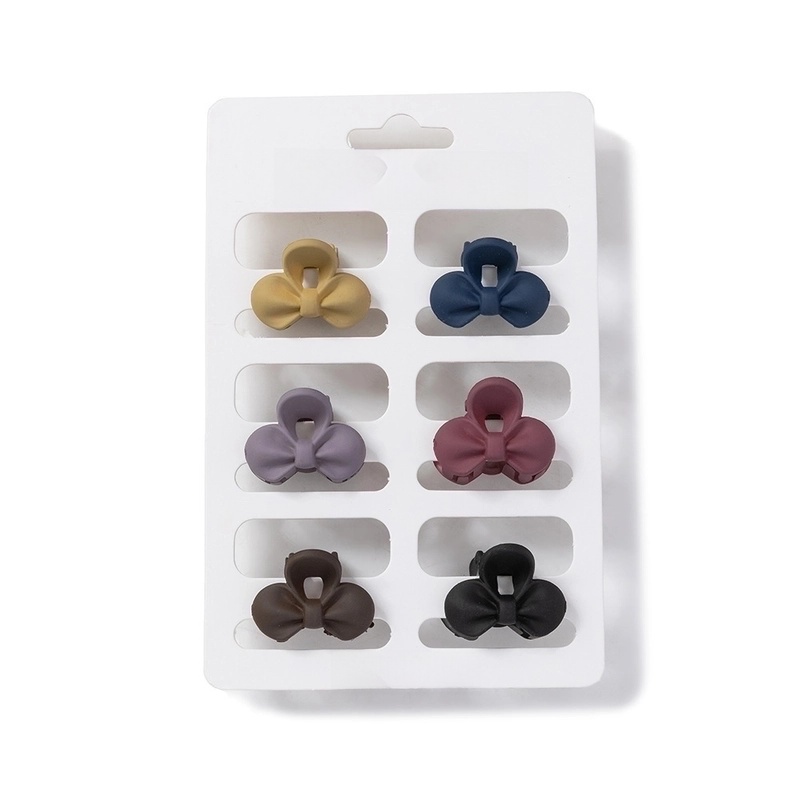 Women’s Sweet Geometric Bow Knot Plastic Resin Stoving Varnish Hair Claws