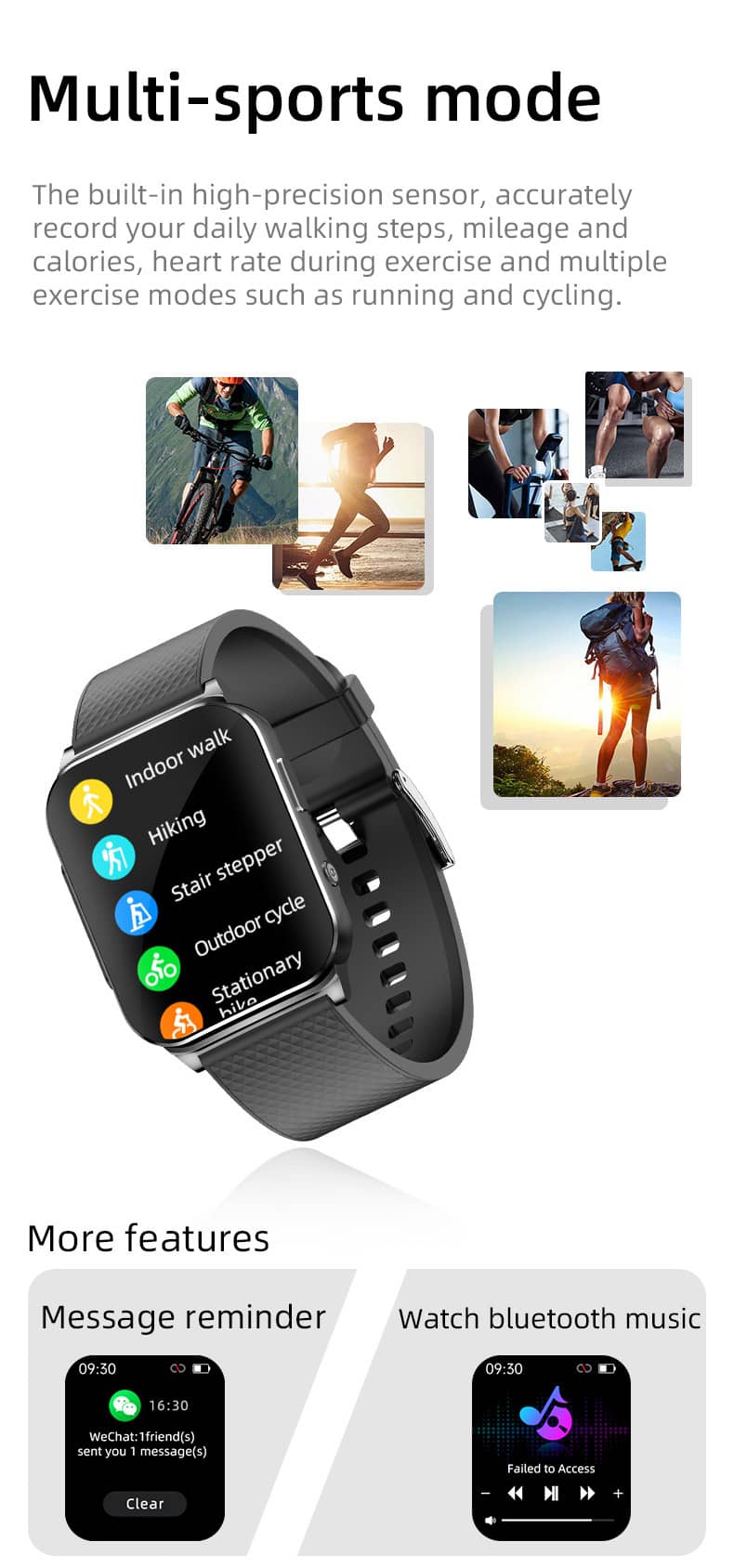 Findtime ECG Smartwatch for Blood Pressure Monitor BO&HR Blood Glucose Body Temperature