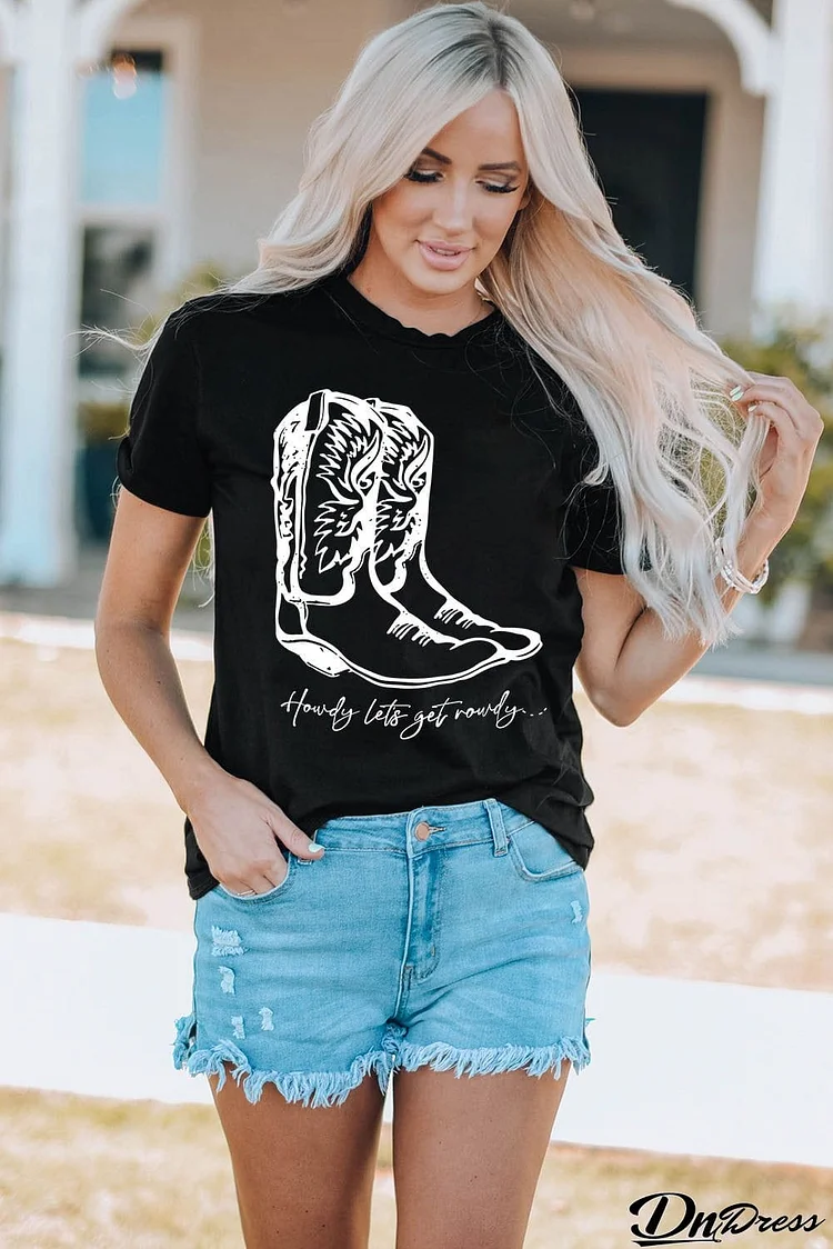 Boots Graphic Tee Shirt