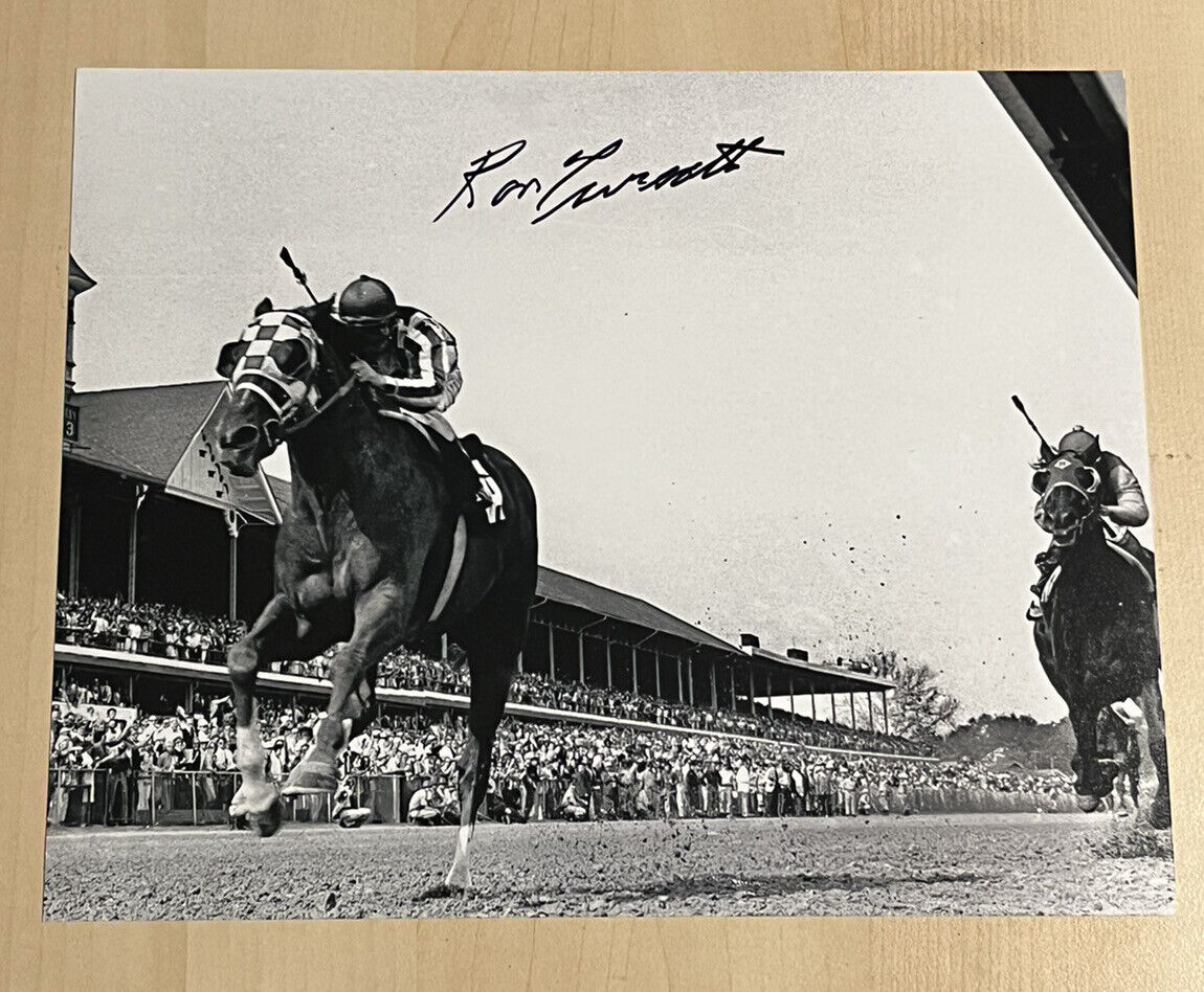 RON TURCOTTE SIGNED 8x10 Photo Poster painting HORSE RACING JOCKEY SECRETARIAT AUTOGRAPHED COA