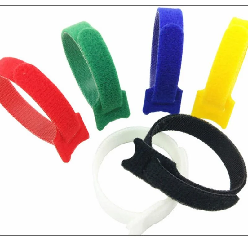 20pcs/set Loop Hook Nylon Hook and Loop Strap Cable Ties Reusable Wire Organizer Self Adhesive Clip Holder Velcro Strap