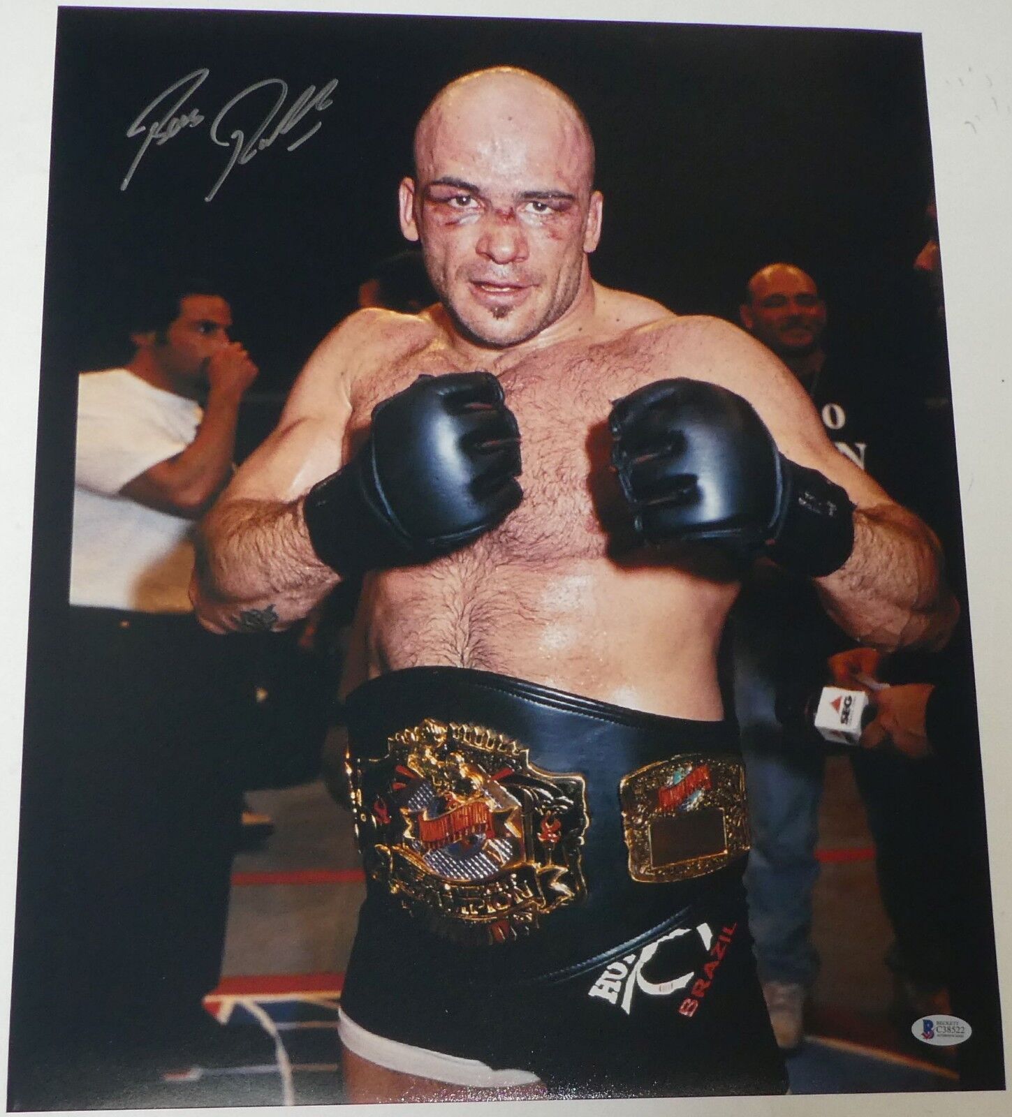 Bas Rutten Signed 16x20 Photo Poster painting Beckett COA UFC 18 20 Pancrase Belt Picture Auto 1