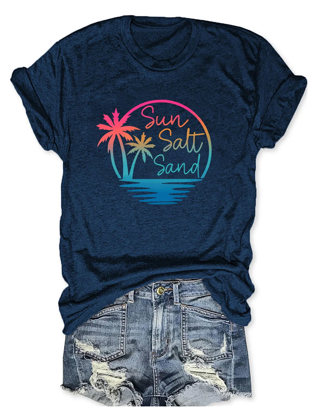 Retro Summer Sun Salt Sand T-shirt