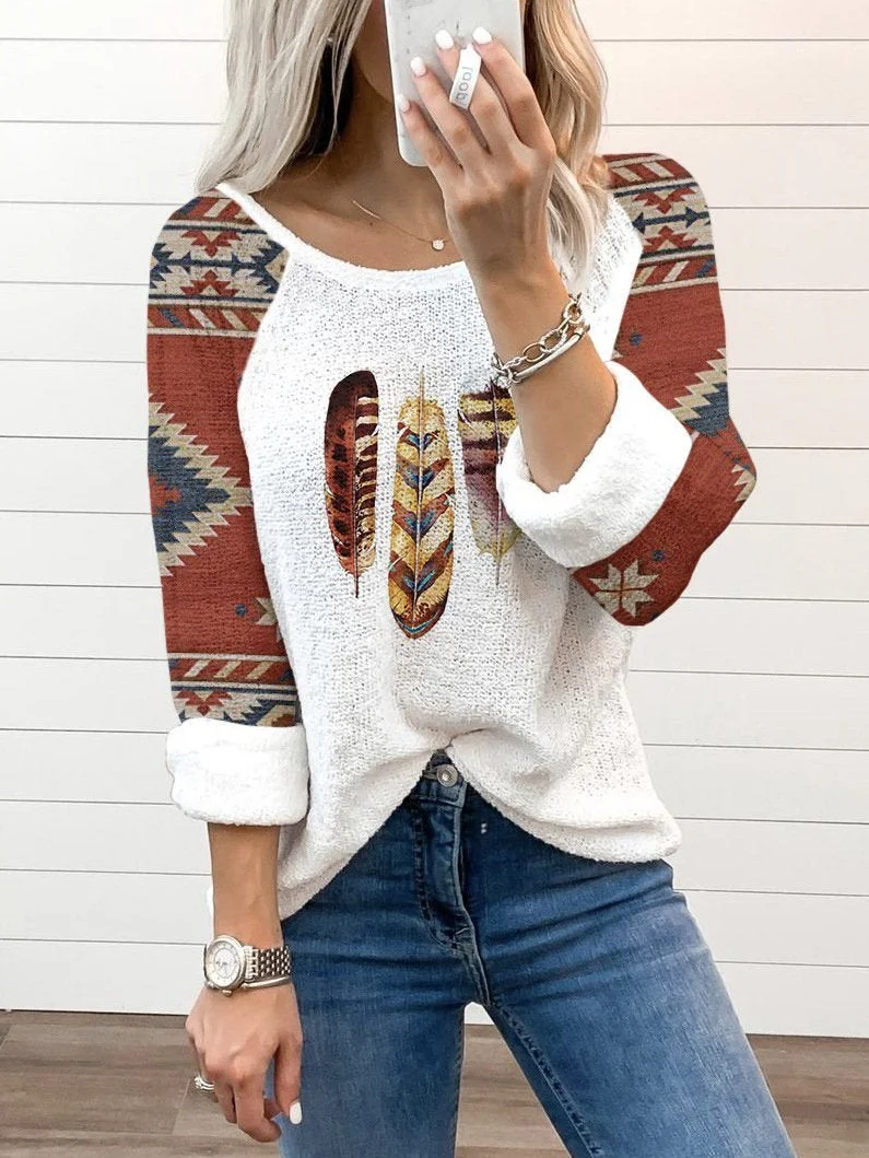 Leisure Ethnic Style Pullover Top
