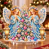 DIY Acrylic Special Shape Xmas Tree Diamond Painting Tabletop Ornament Decor Kit