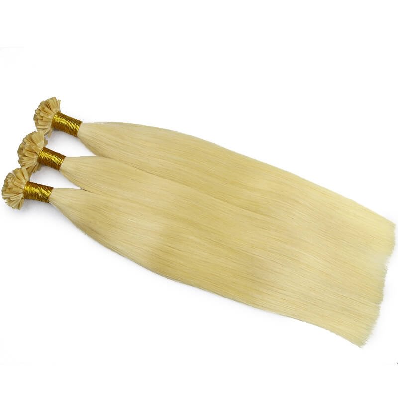 Pre-Bonded U Tip Hair Extension #613 Bleach Blonde 100Gram Per Pack 
