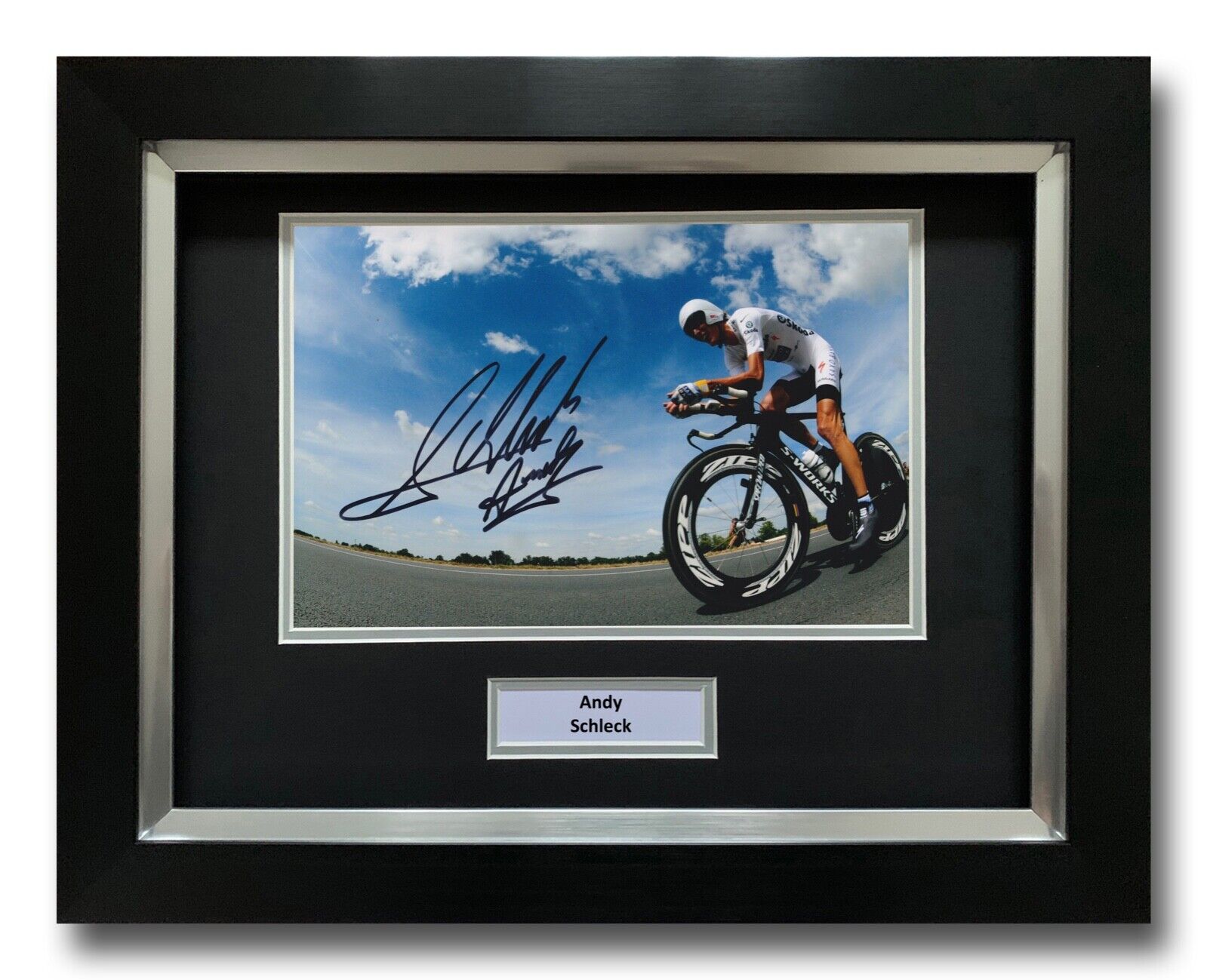 ANDY SCHLECK HAND SIGNED FRAMED Photo Poster painting DISPLAY CYCLING AUTOGRAPH TOUR DE FRANCE 3