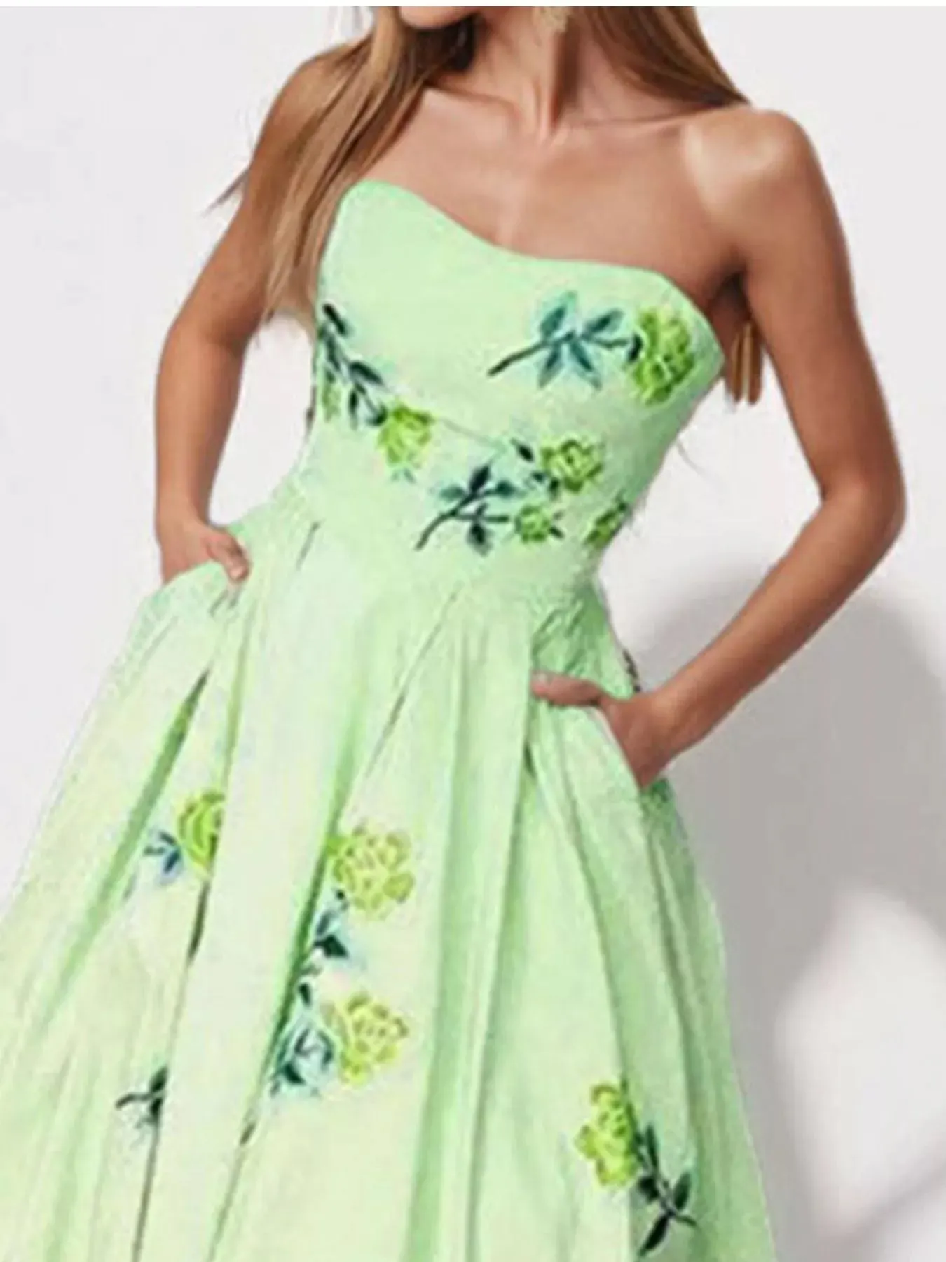 Floral Print Tube Maxi Dress mysite idetrend