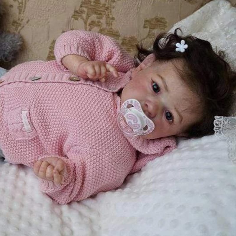 22 inch Reborn Baby Doll Girls With Curly Hair