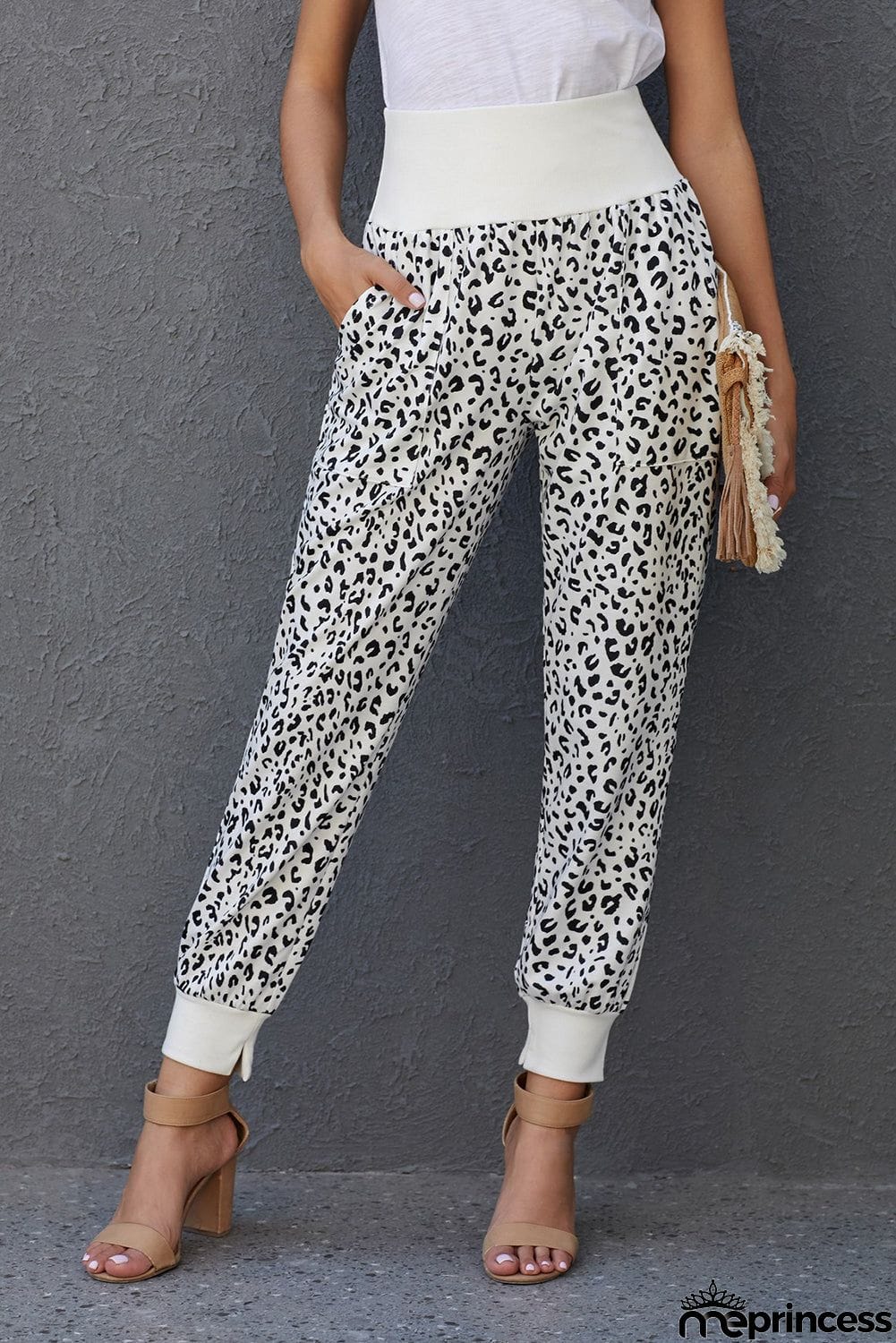Multicolor Tie-dye Pocket Casual Pants With Slit