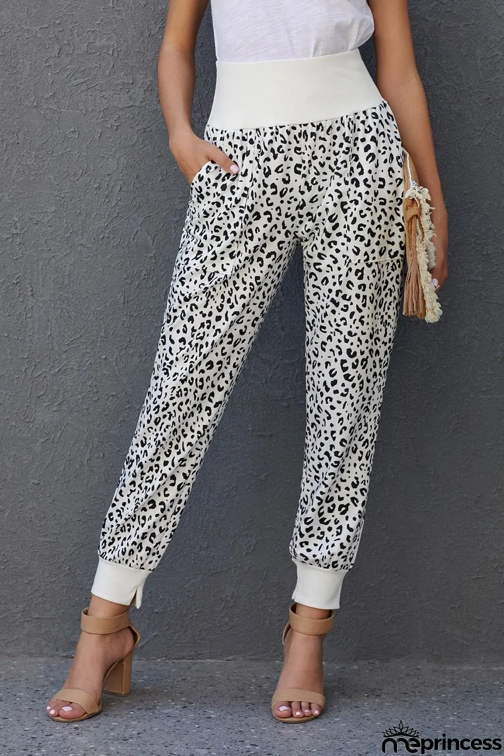 Multicolor Tie-dye Pocket Casual Pants With Slit