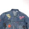 Chrome Hearts Patchwork Denim Jacket - Vintage Blue Gothic Street Jacket 0789
