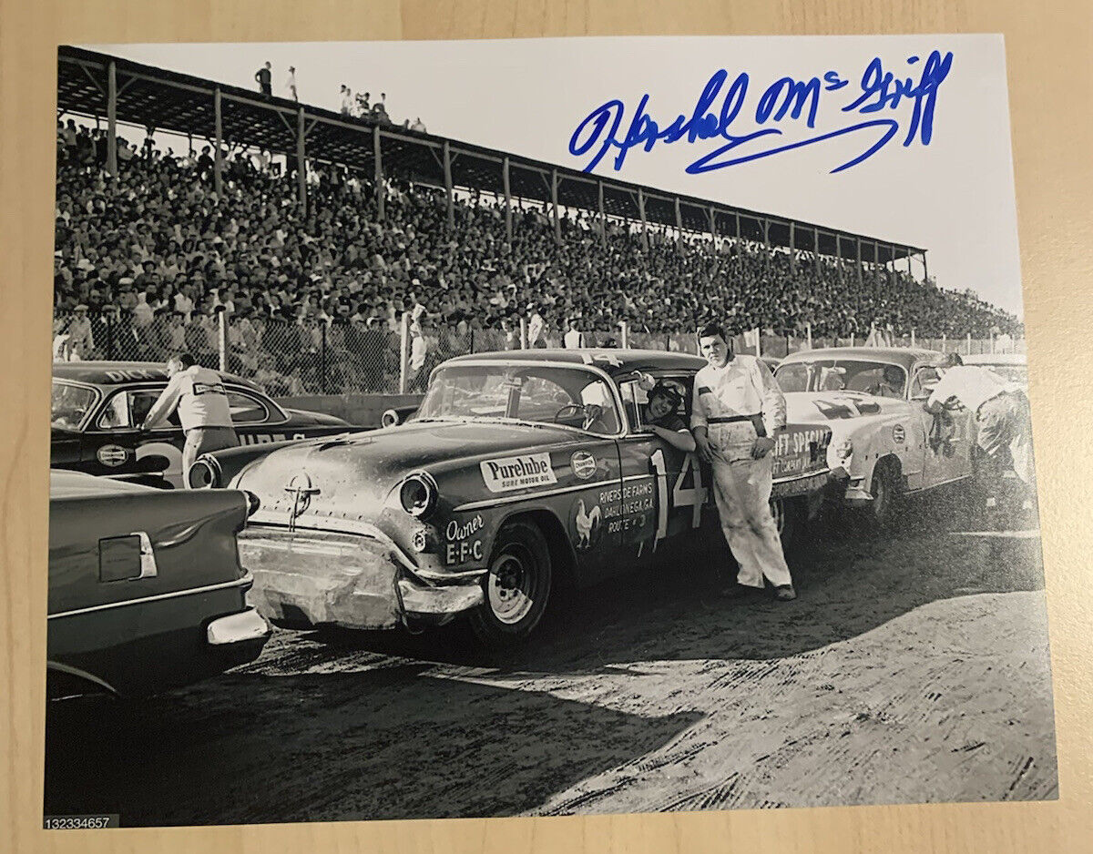 HERSHEL MCGRIFF HAND SIGNED 8x10 Photo Poster painting AUTOGRAPHED NASCAR RACING LEGEND RARE COA