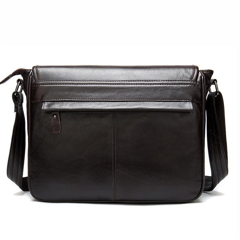 Vintage Soft Leather Plain Casual Business Messenger Bags