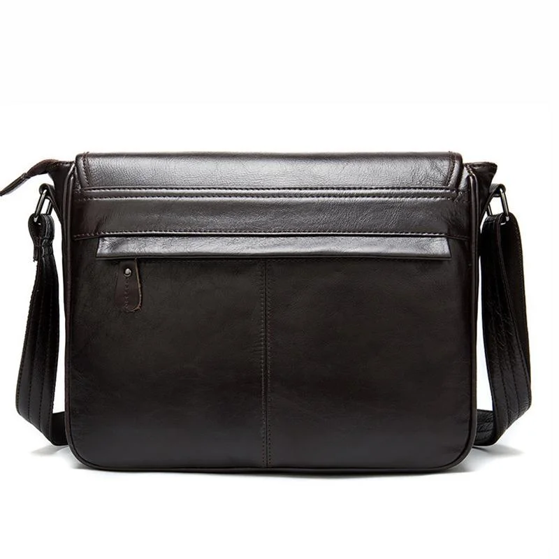 Vintage Soft Leather Plain Casual Business Messenger Bags