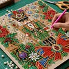 Christmas DIY Special Shape Diamond Painting Pearl Art With Inner Frame Kit 25x25cm(Nutcracker)