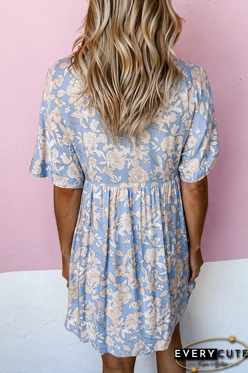 Fashion Print Patchwork Cake Skirt Dresses