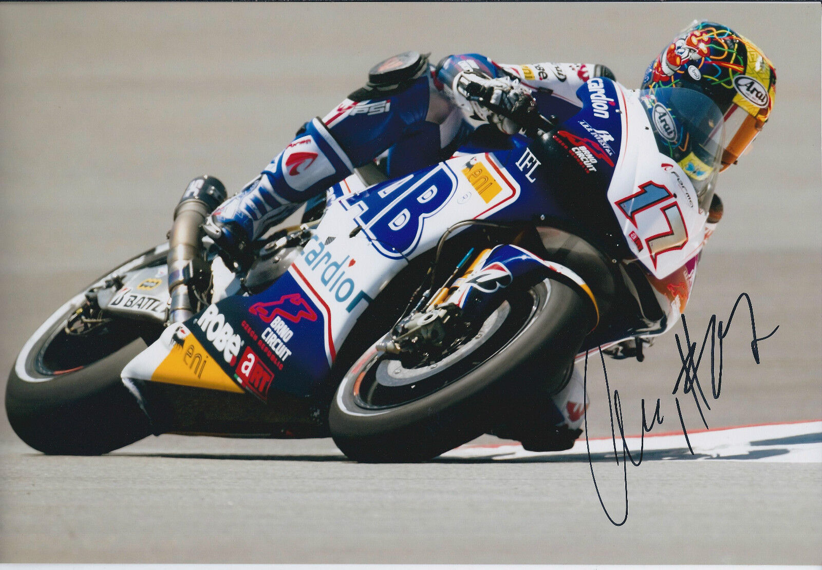 Karel ABRAHAM SIGNED 12x8 Photo Poster painting MotoGP Rider AFTAL Autograph COA CZECH BRNO