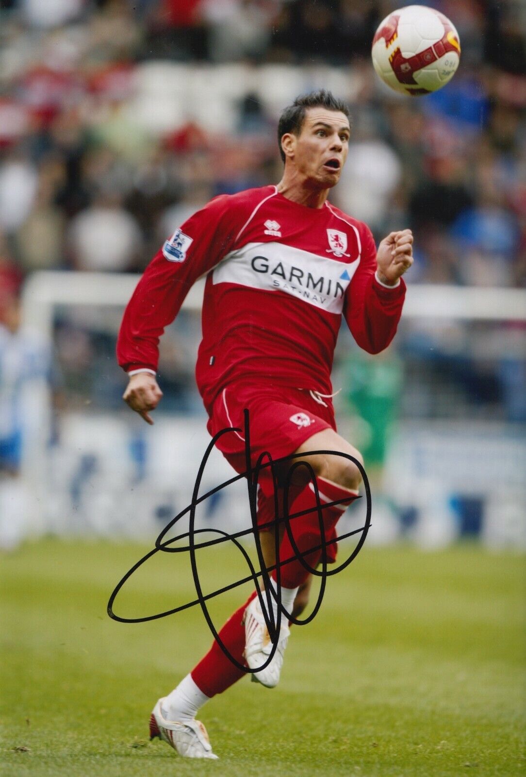 Jeremie Aliadiere Hand Signed 12x8 Photo Poster painting - Middlesbrough Football Autograph 1.