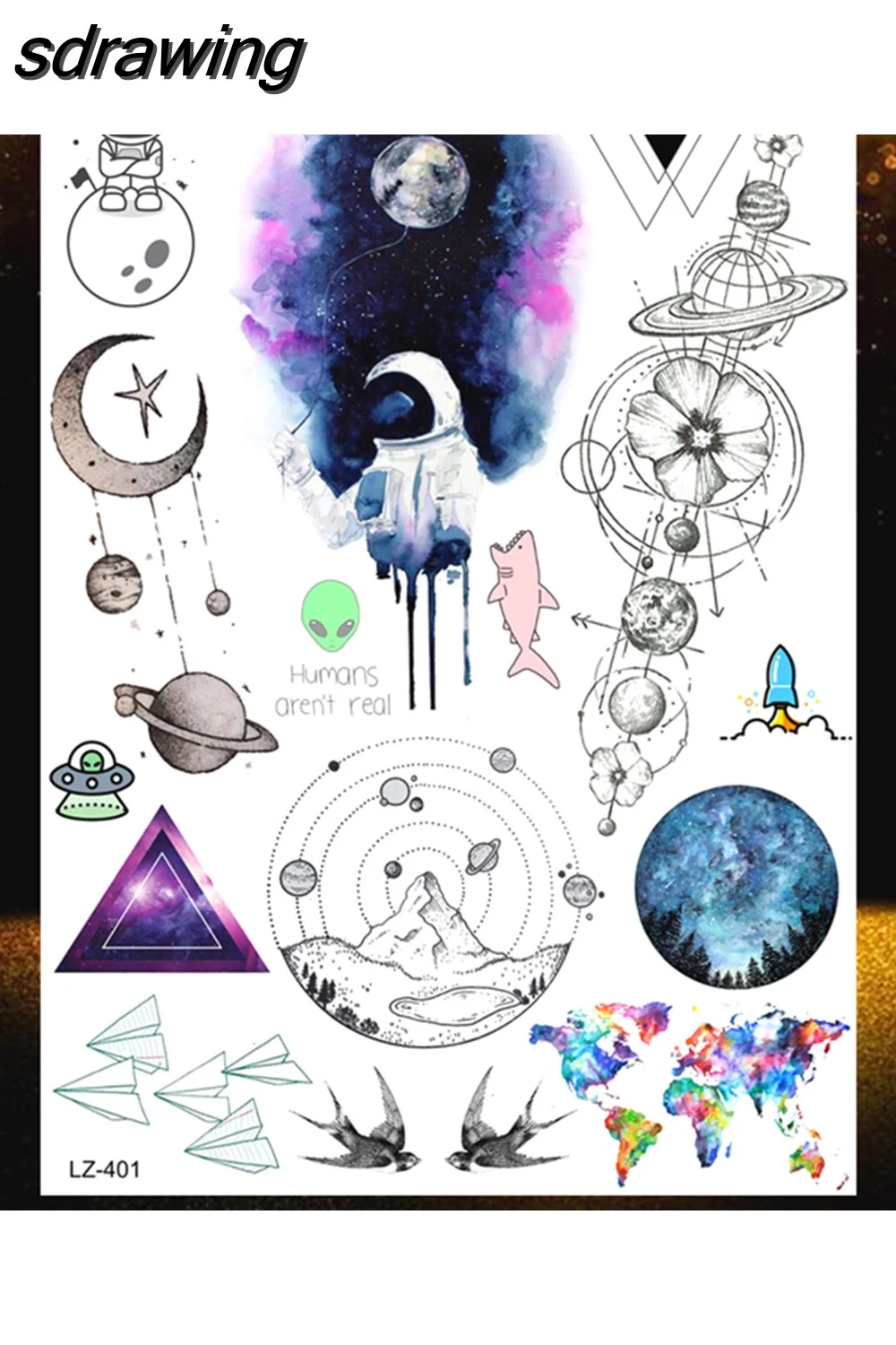 sdrawing Wolf Forest Temporary Tattoos For Children Tiger Geometric Fake Tatoos Mountain Triangle Elk Tatoo Sticker Body Art