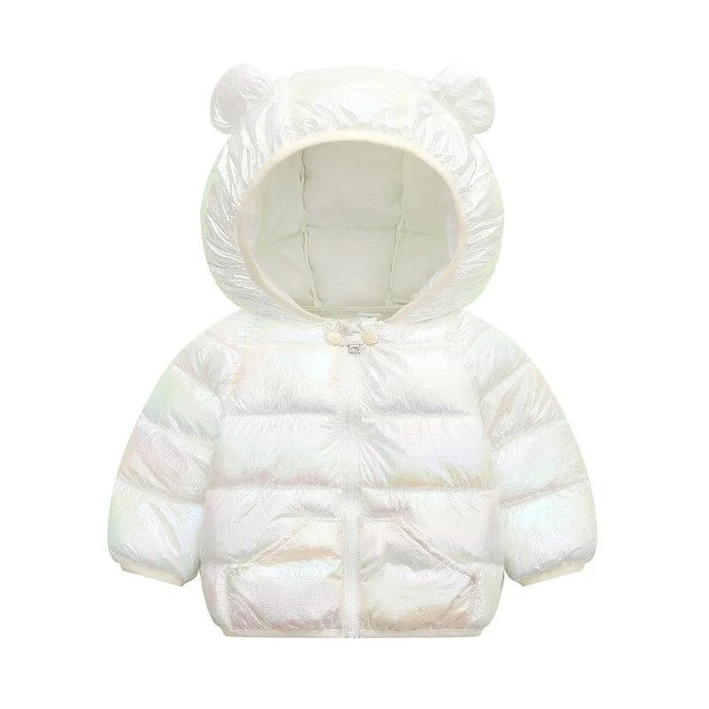 Children Solid Color Coat Boys Trendy Cotton Clothes Girls Fashion Hooded Outerwear Kids Casual Warm Jacket Kids Winter Clothes