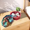 5D DIY Diamond Art Painting Snack Storage Box with Lid Wood Container (Flower)