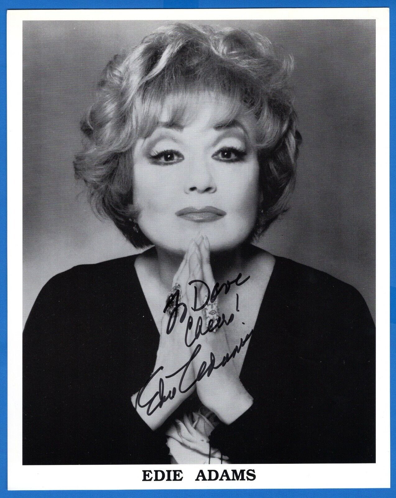 Edie Adams Actress Hand Signed Autograph 8x10 Photo Poster painting with Todd Mueller COA