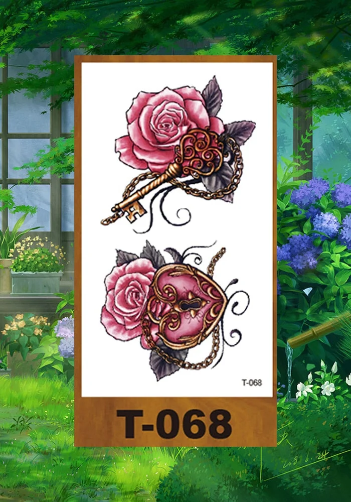 Drop Shipping Small Temporary Tattoo Stickers Expression Wolf Antlers Cartoon Girl Kid Arm Buttock Abdomen Neck Ankles Art Tatoo