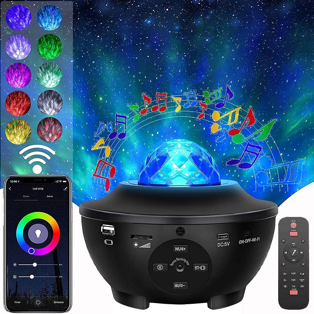 Galaxy Astro Projector with Bluetooth Speaker For Bedroom