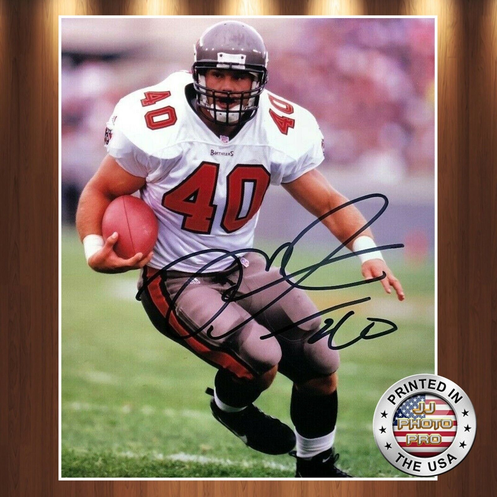 Mike Alstott Autographed Signed 8x10 Photo Poster painting (HOF Buccaneers) REPRINT