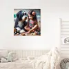Diamond Painting -DIY Round Drill Girl & Dog