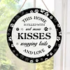Filled With Wet Kisses Dog - Round Wooden Signs - 30*30cm