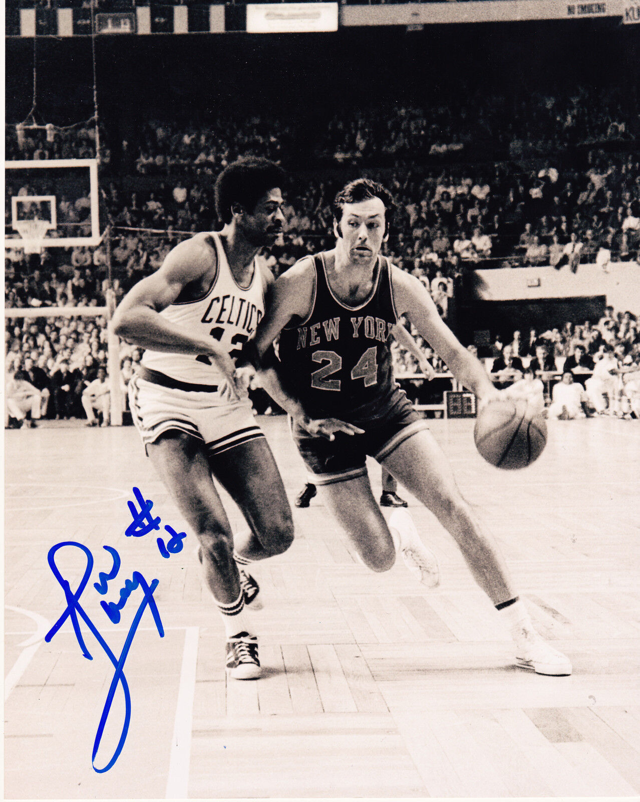 DON CHANEY BOSTON CELTICS ACTION SIGNED 8x10