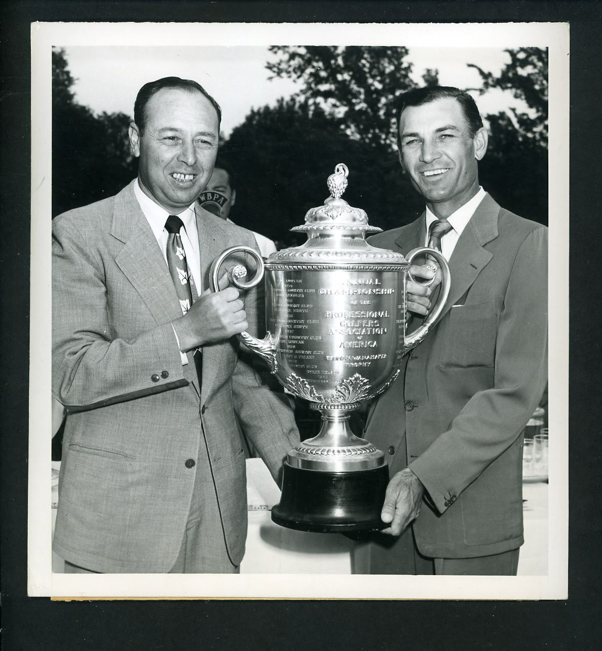 Ben Hogan & Mike Turnesa 1948 PGA Golf Championship Norwood Hills Press Photo Poster painting