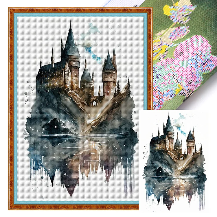『YiShu』Harry Potter Castle - 11CT Stamped Cross Stitch(50*73cm)